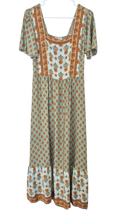 Anna-kaci Dresses & Skirts - Anna Kaci Maxi Dress Small Mixed Print Tiered Smocked Cottagecore Boho NWT